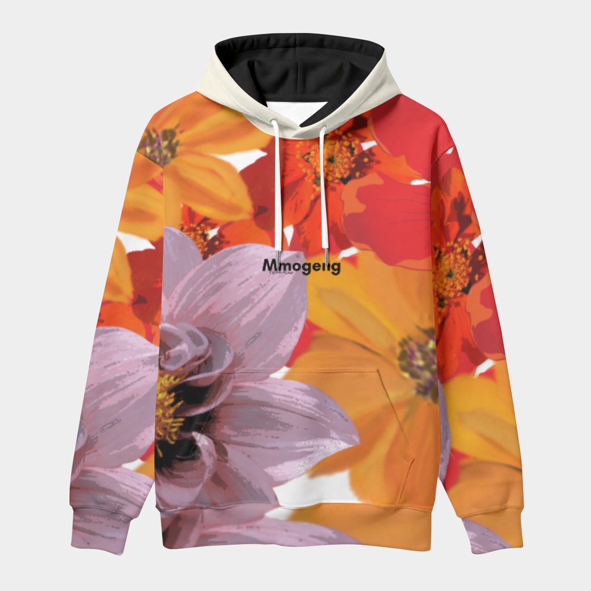 Flowers Thick Hoodie - Floral Style Premium Warmth | Mmogeng Original