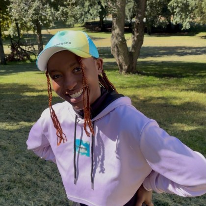 Sky Purple Cropped Hoodie - Drop Shoulder Crop Top | Mmogeng Original