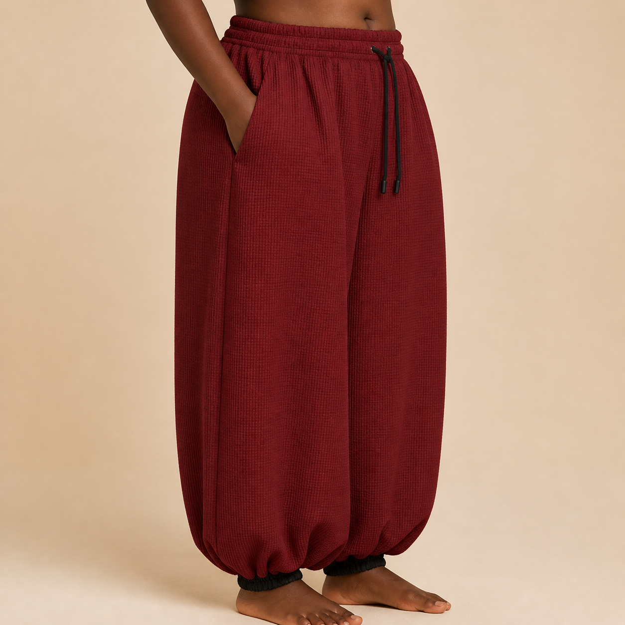 Maroon Tourmaline Baggy Sweatpants - Image 2