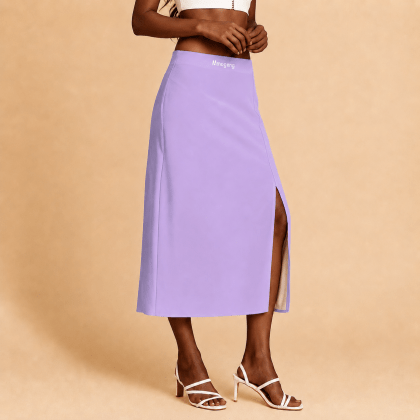 The Everything Skirt | High Slit Midi Skirt for Everyday Styling | Mmogeng